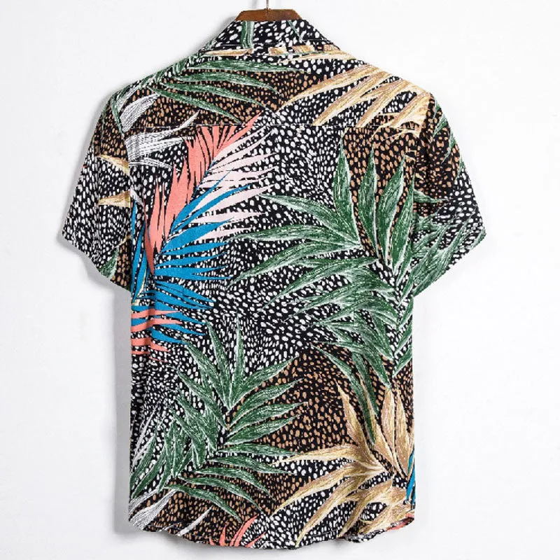 Cotton And Linen Printed Pocket Button-down Shirt sold by Shopnova product image thumbnail 2