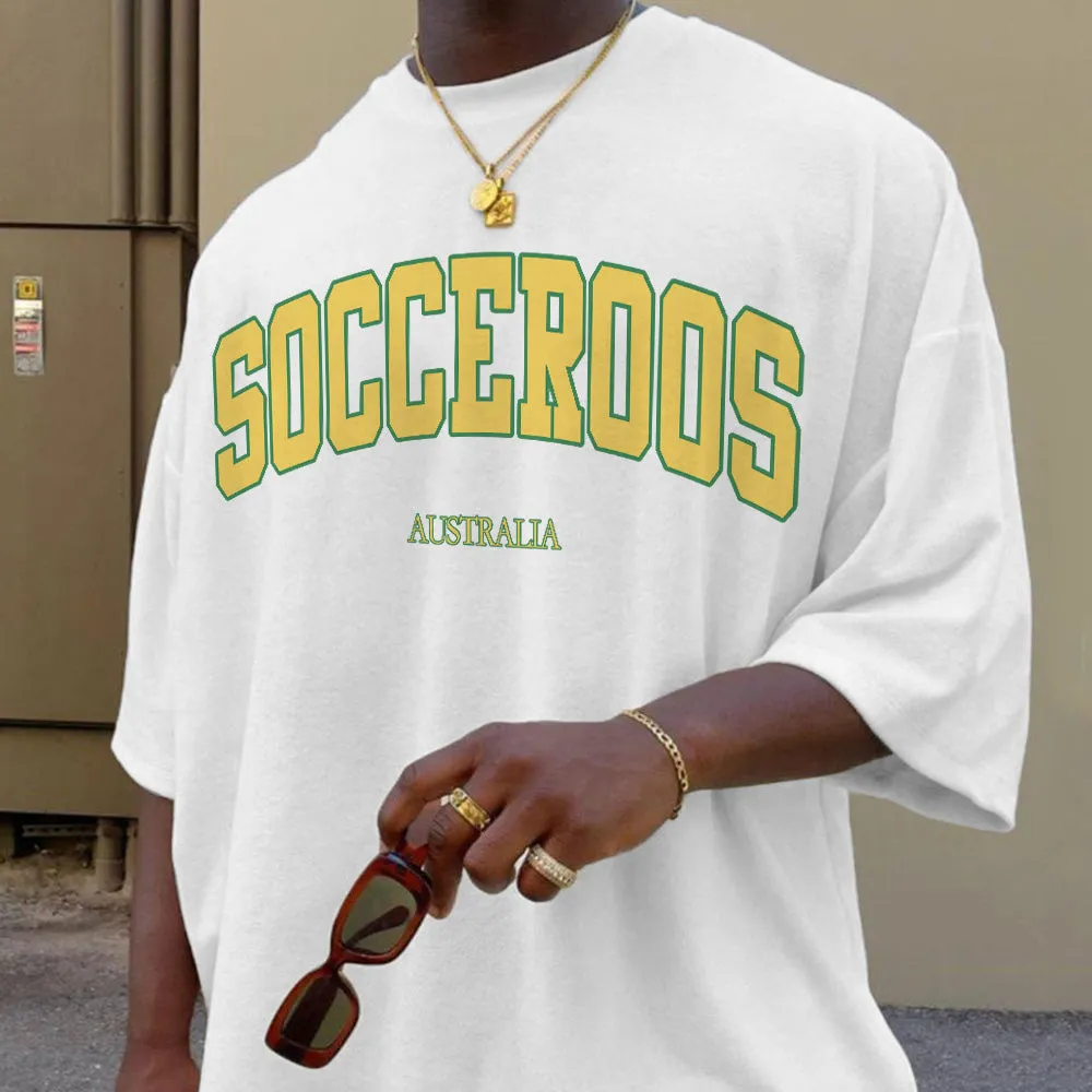 Australia Men's Soccer Print Short Sleeve T-Shirts sold by Shopnova product image thumbnail 2