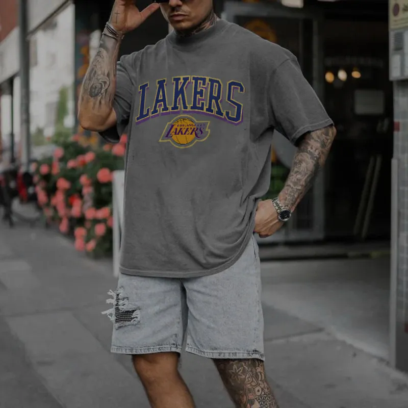 Clearance-Men's Basletball Team Loose Fit Casual T-shirts made by Shopnova