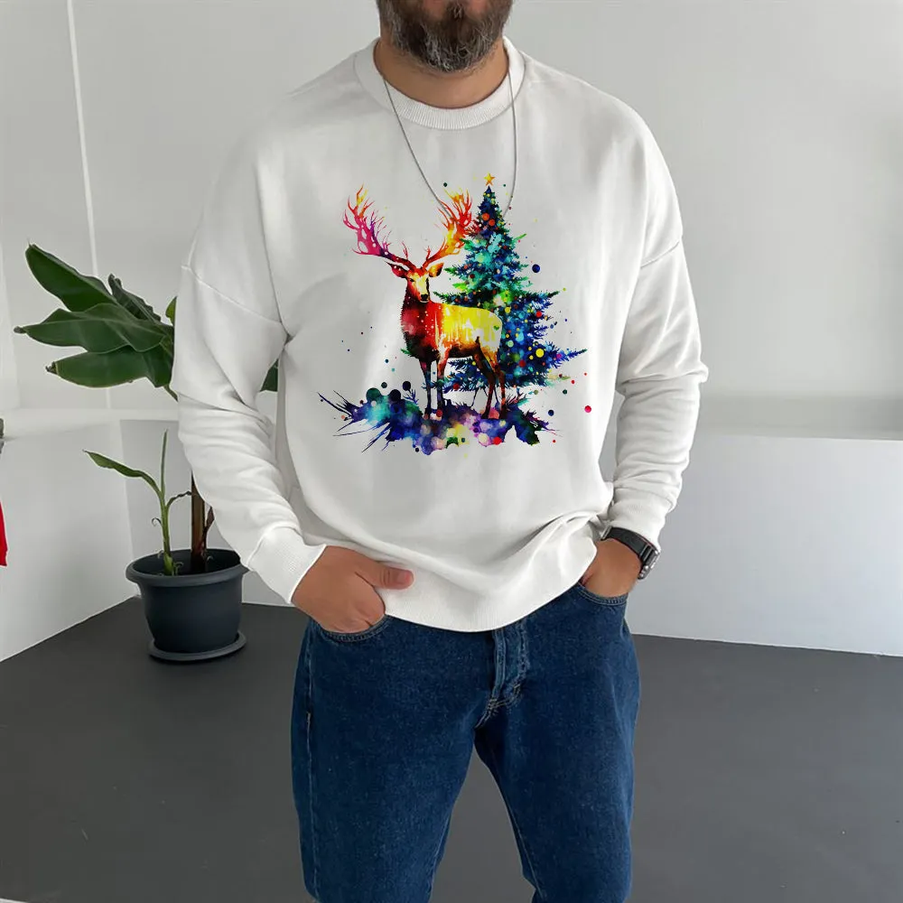 Men's Christmas Elk Long Sleeve T-Shirts -A sold by Shopnova product image thumbnail 2