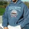 Yosemite Print Men's Casual Loose Fit Pullover Hoodie sold by Shopnova
