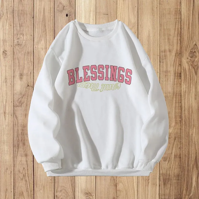 Blessings Men's Oversized Crew Neck Sweatshirt sold by Shopnova product image thumbnail 3