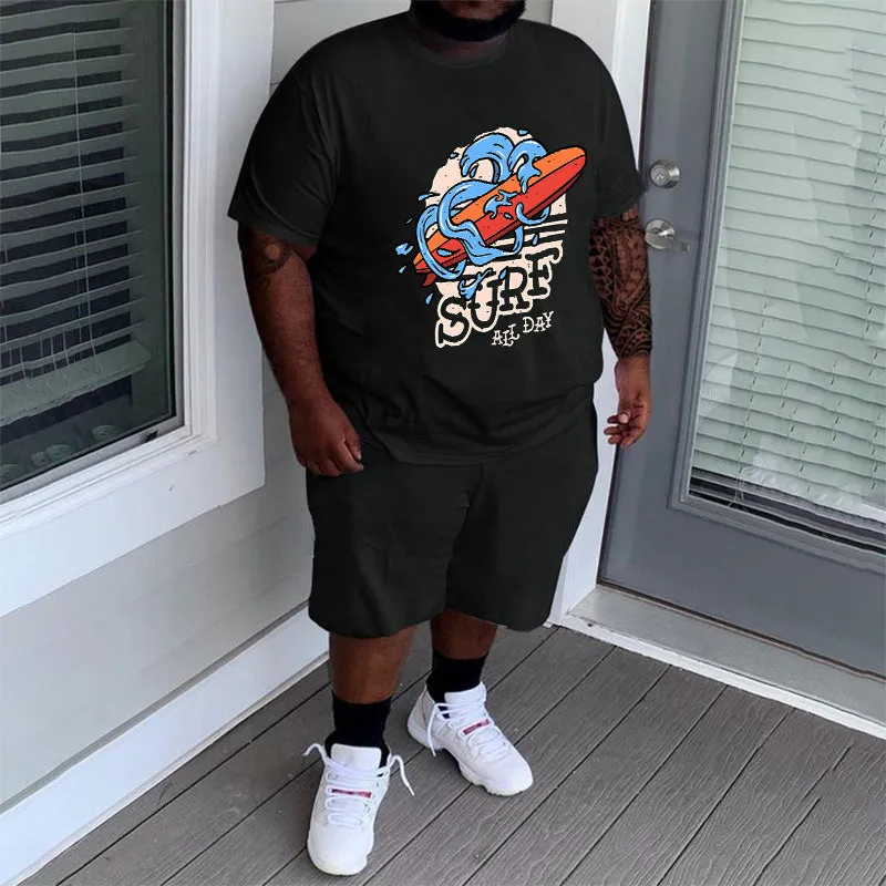 Ocean Waves Surfboard Print Vacation Vibes Men's T-shirt sold by Shopnova product image thumbnail 4