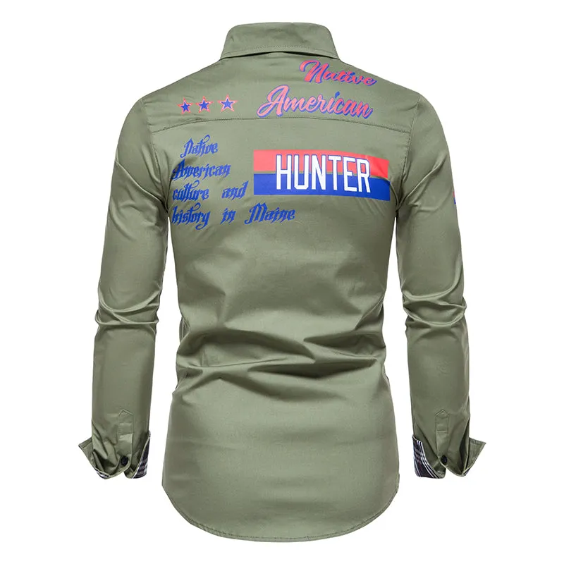 Casual Solid Color Printed Shirt sold by Shopnova product image thumbnail 3