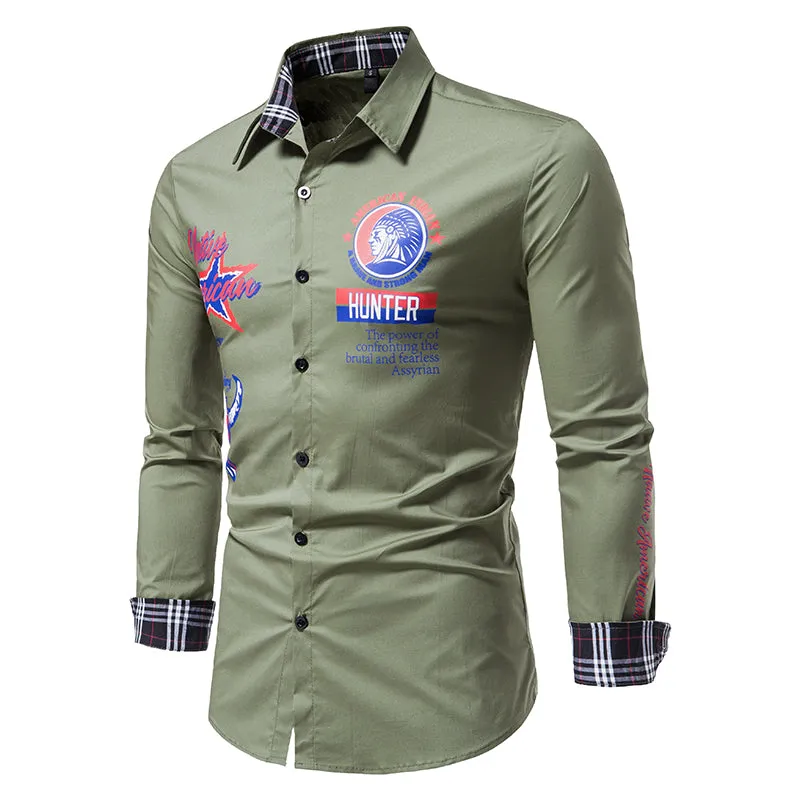 Casual Solid Color Printed Shirt sold by Shopnova product image thumbnail 2