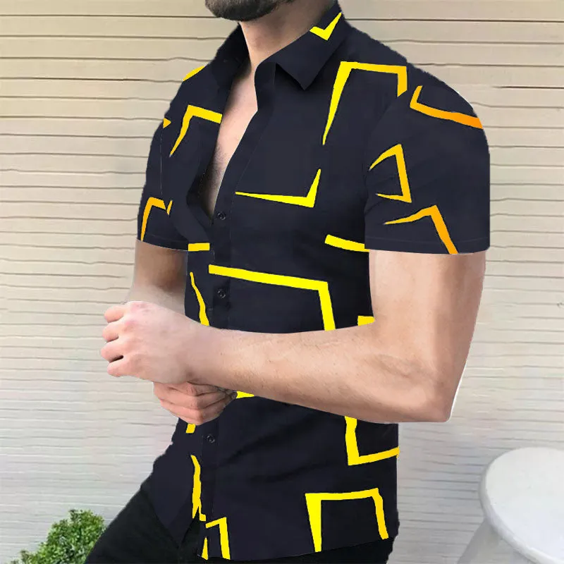 Clearance-Printed short sleeve shirt-M sold by Shopnova