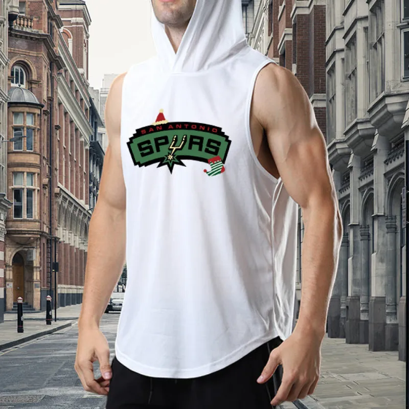 NOVAROPA™ San Antonio Spurs Basketball Men's Hooded Vest sold by Shopnova