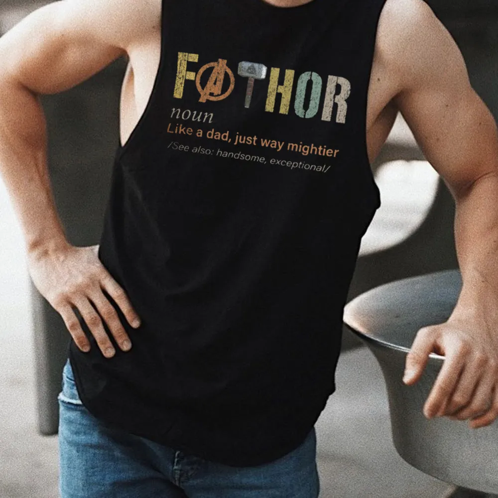 Father's Day Letter Graphic Print Casual Men's Tank Top sold by Shopnova product image thumbnail 3