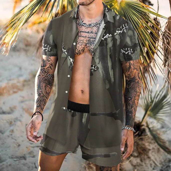 Digital Print Fashion Casual Vacation Two-piece Suit sold by Shopnova product image thumbnail 2
