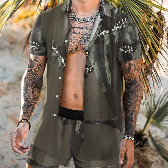 Digital Print Fashion Casual Vacation Two-piece Suit sold by Shopnova product image thumbnail 3