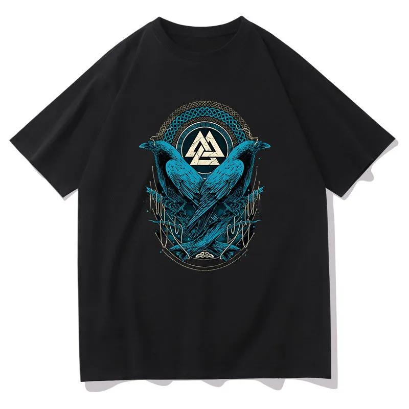 Odin's Ravens and Valknut Celtic Elements Viking Tee sold by Shopnova product image thumbnail 3