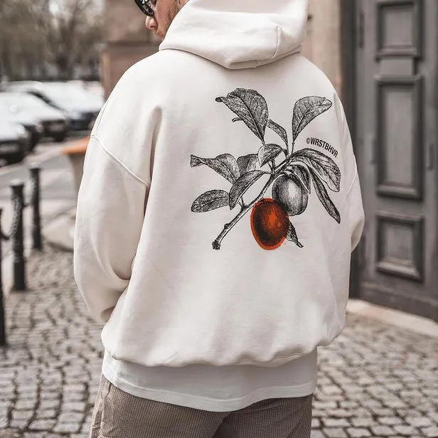 Botanical Graphic Print Men's Oversize Hoodie sold by Shopnova