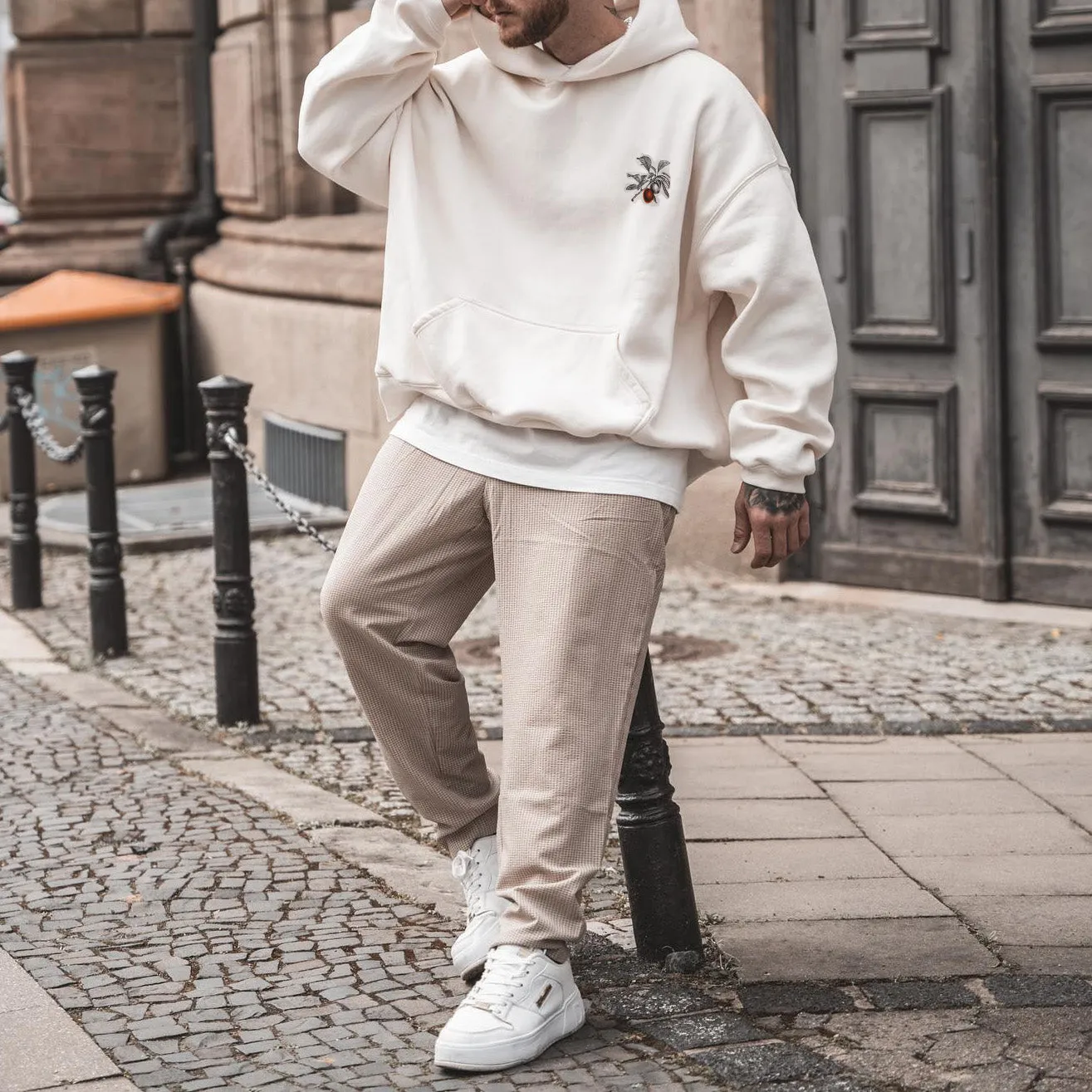 Botanical Graphic Print Men's Oversize Hoodie sold by Shopnova product image thumbnail 2