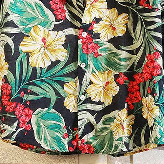 Fashion Casual Hawaiian Plant Print Resort Style Beach Suit sold by Shopnova product image thumbnail 3