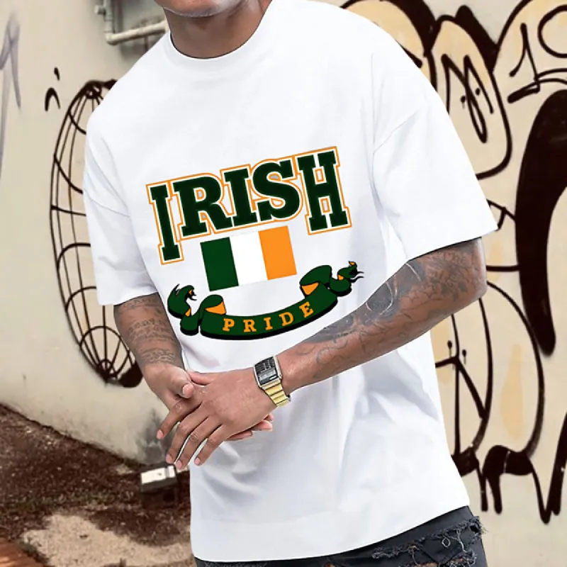 Emerald Isle Flag-Inspired Irish Pride Tee sold by Shopnova