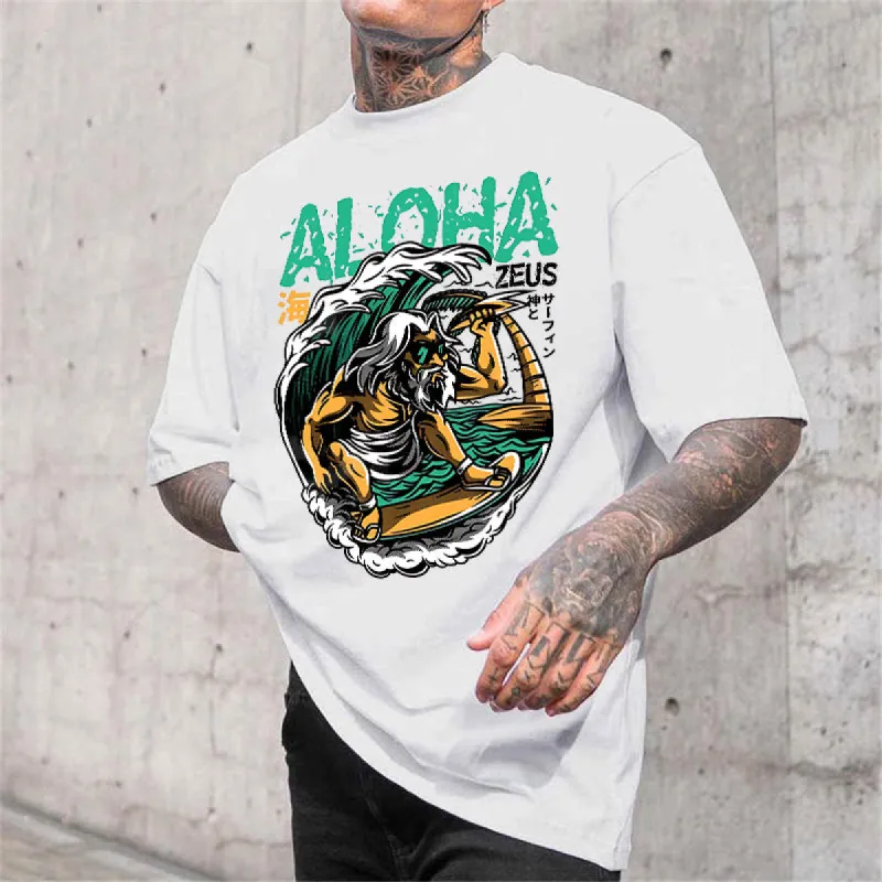 Surfing Zeus Aloha Spirit Men's T-shirt sold by Shopnova