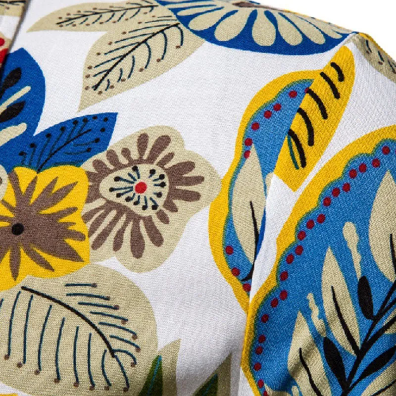 Cotton And Linen Printed Pocket Button-down Shirt sold by Shopnova product image thumbnail 5