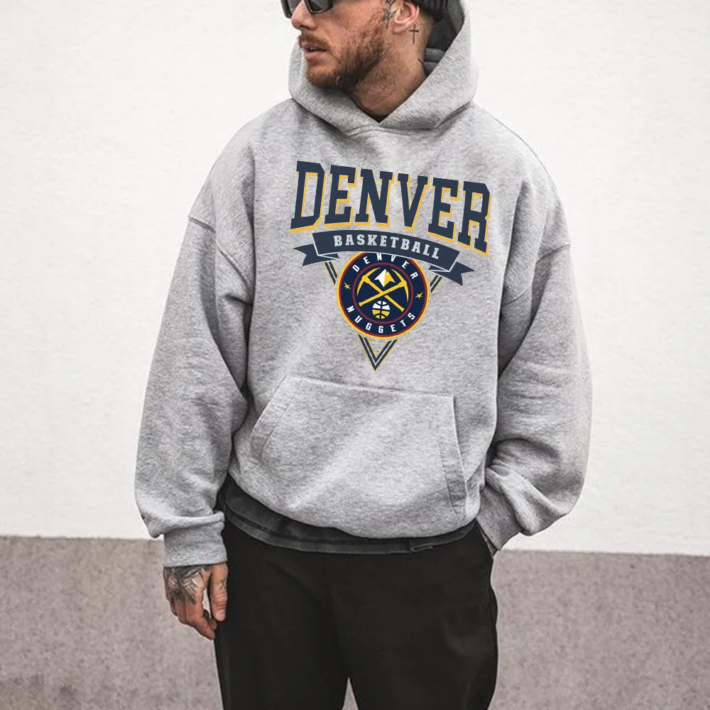 Denver Nuggets Basketball Men's Fleece Hoodies sold by Shopnova product image thumbnail 2