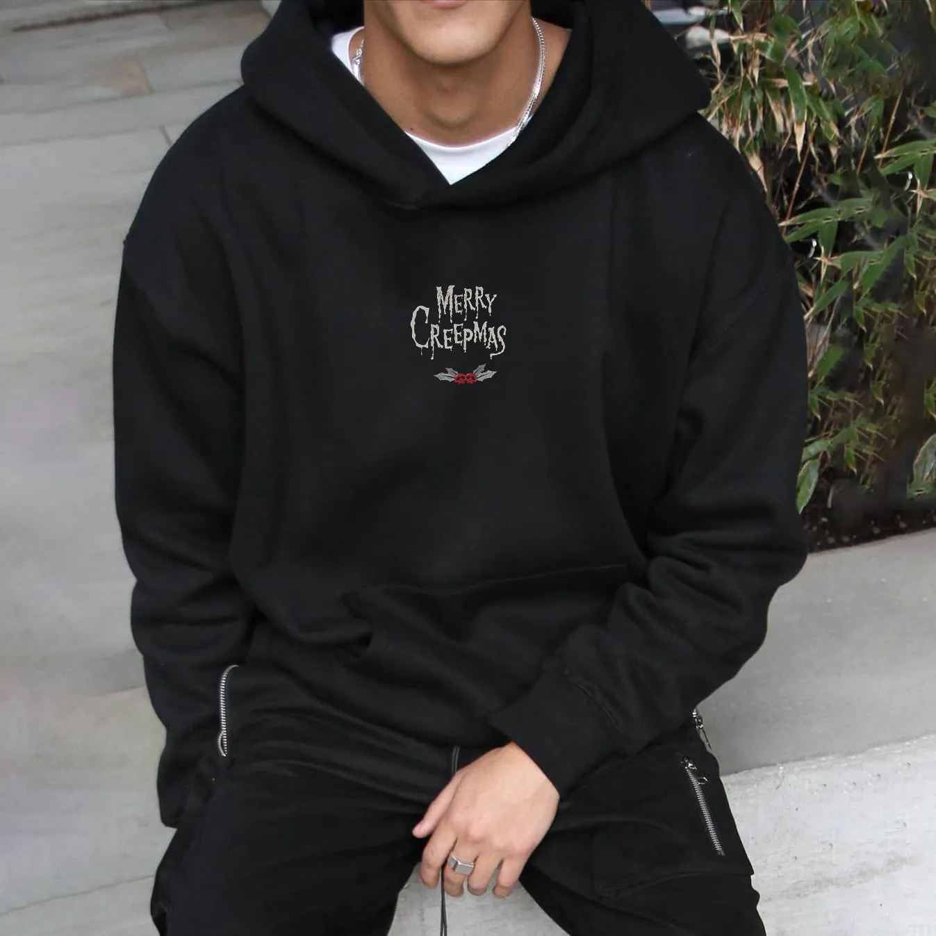 Merry Creepmas Men's Trendy Oversized Hoodies sold by Shopnova