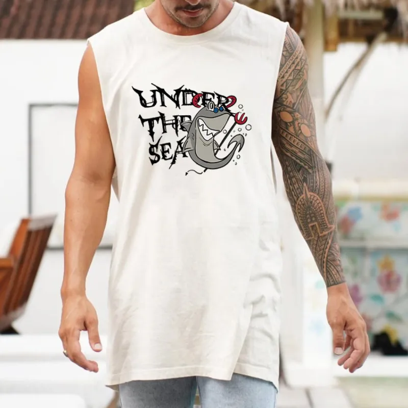 NOVAROPA™ Shark White Tank Top-B sold by Shopnova