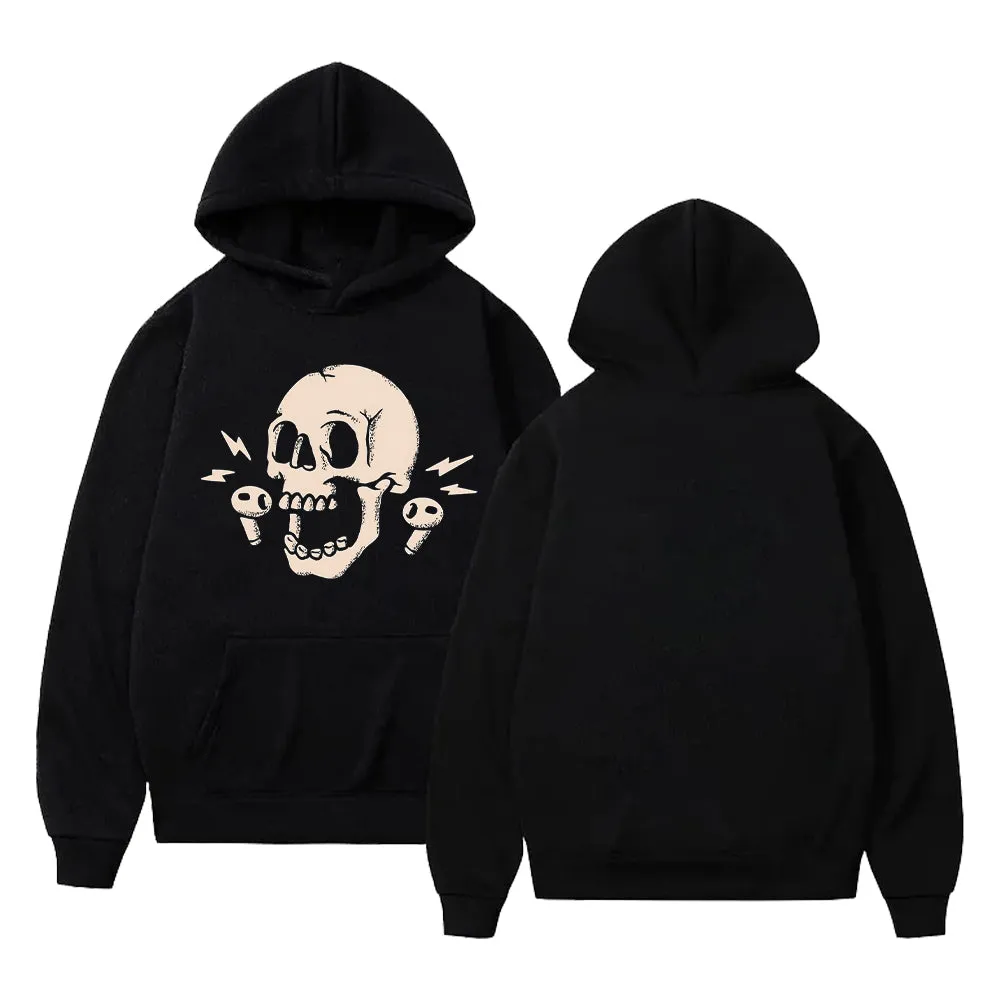 Halloween Scary Skull Men's Fleeced Hoodie sold by Shopnova product image thumbnail 2