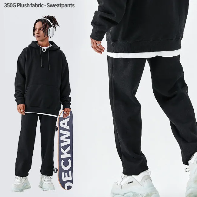 Dopamine Collection Fleece-Lined Loose-Fit Sweatpants 350GSM sold by Shopnova product image thumbnail 2