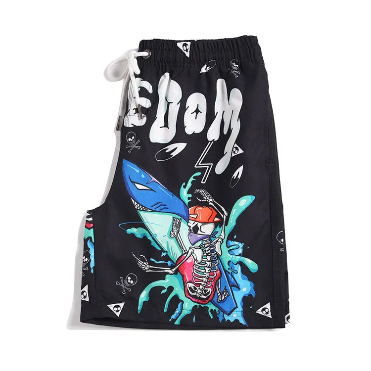 Men's beach pants loose casual cartoon printed shorts sold by Shopnova product image thumbnail 5