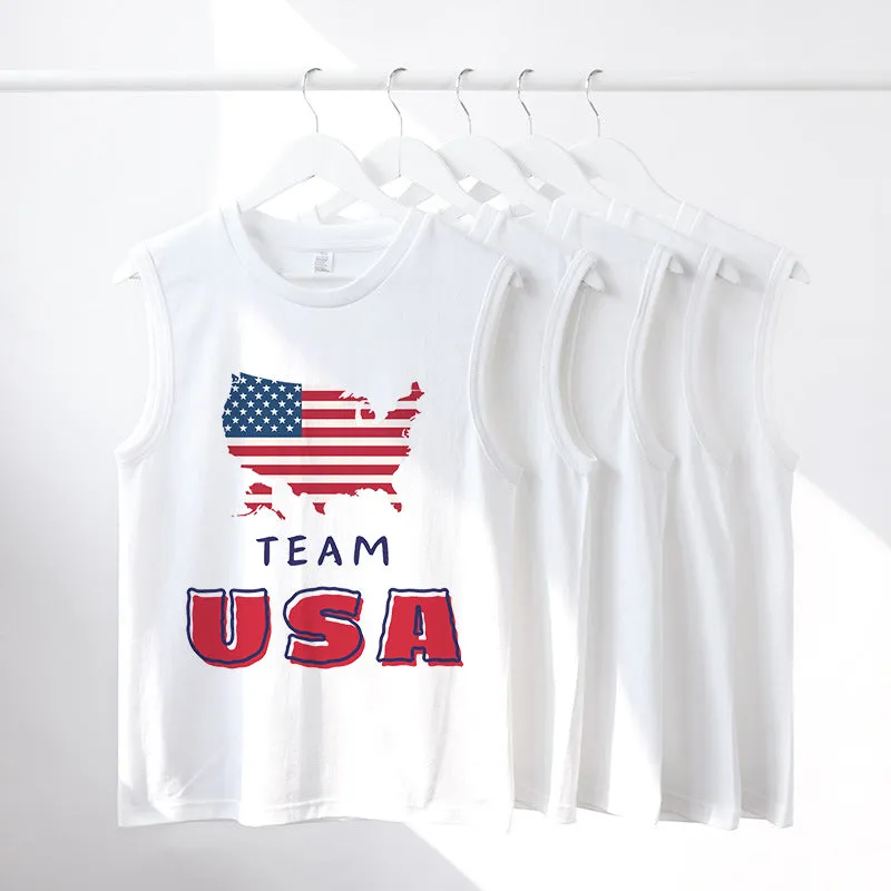 Team USA Men's Cotton Tank Top-C sold by Shopnova product image thumbnail 4