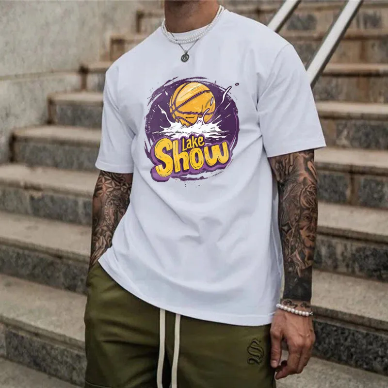 Lake Show Men's Cotton T-Shirts made by Shopnova