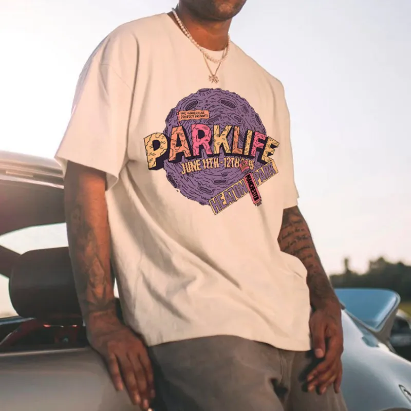 Alphabet Graphic Print Casual Loose Men's T-Shirt sold by Shopnova