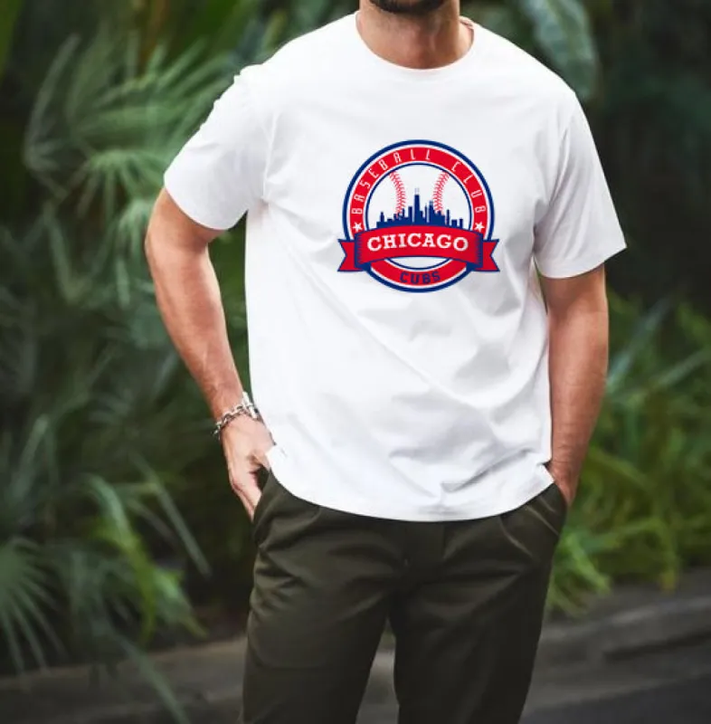 Chicago Cubs Baseball Men's Cotton T-shirt sold by Shopnova