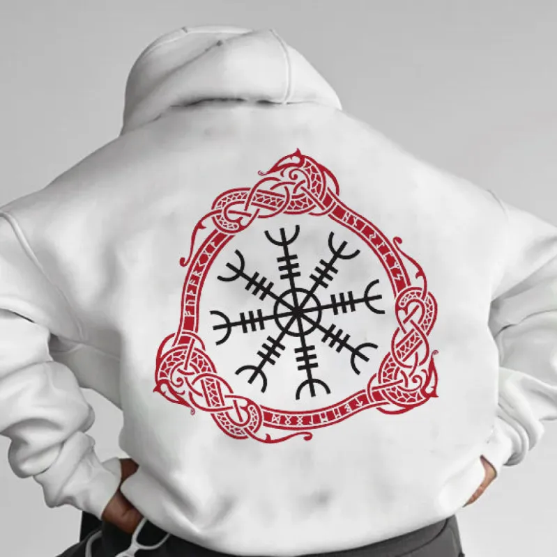 Viking Symbols Men's Fleece Hoodie sold by Shopnova