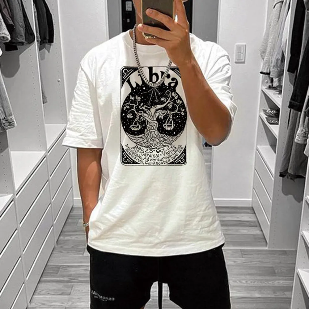 Libra Graphic Print Casual Men's T-Shirt sold by Shopnova