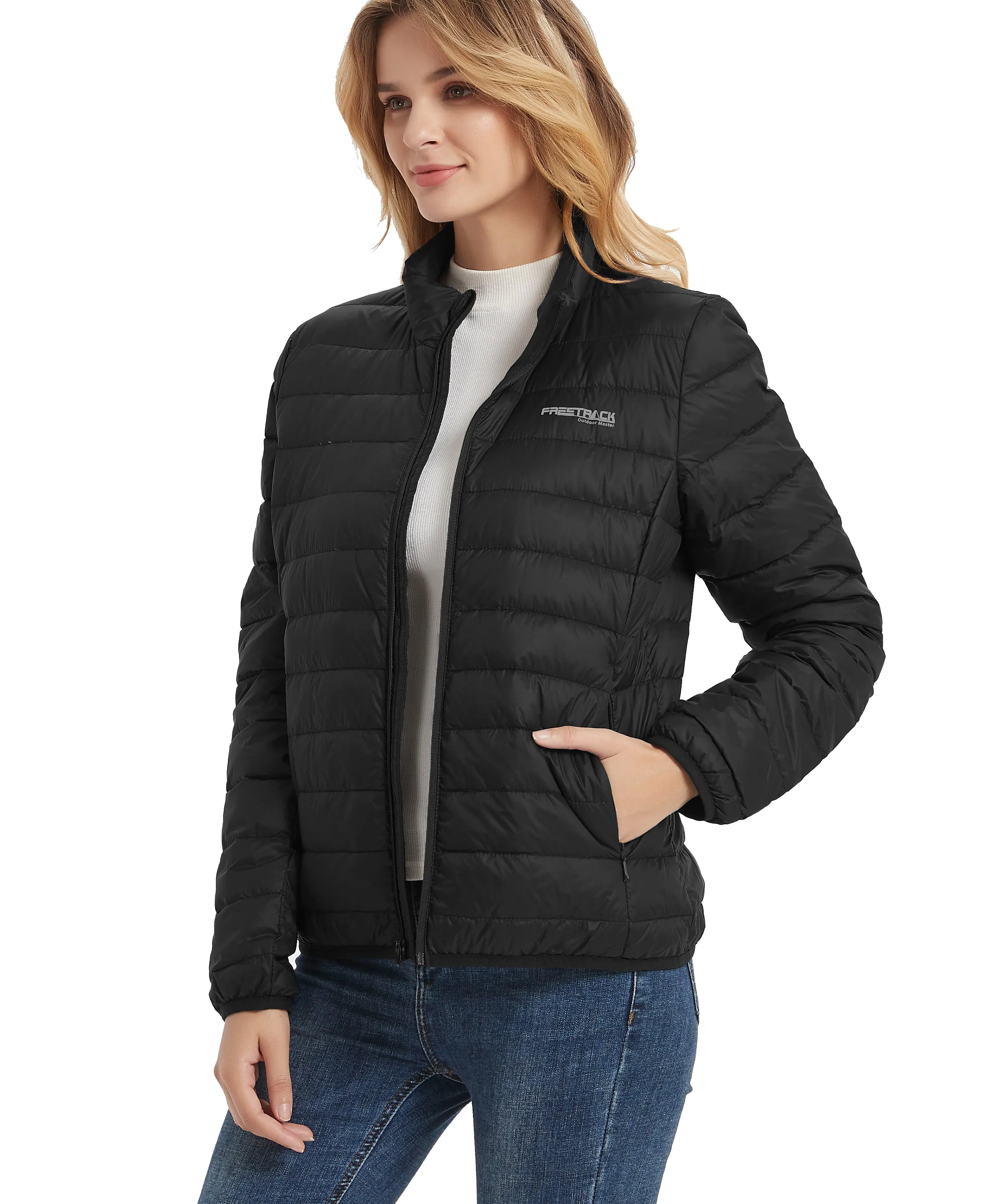 Freetrack Women's Lightweight Stand Collar Zip Up Quilted Sleeveless Puffer Jacket sold by Shopnova product image thumbnail 3