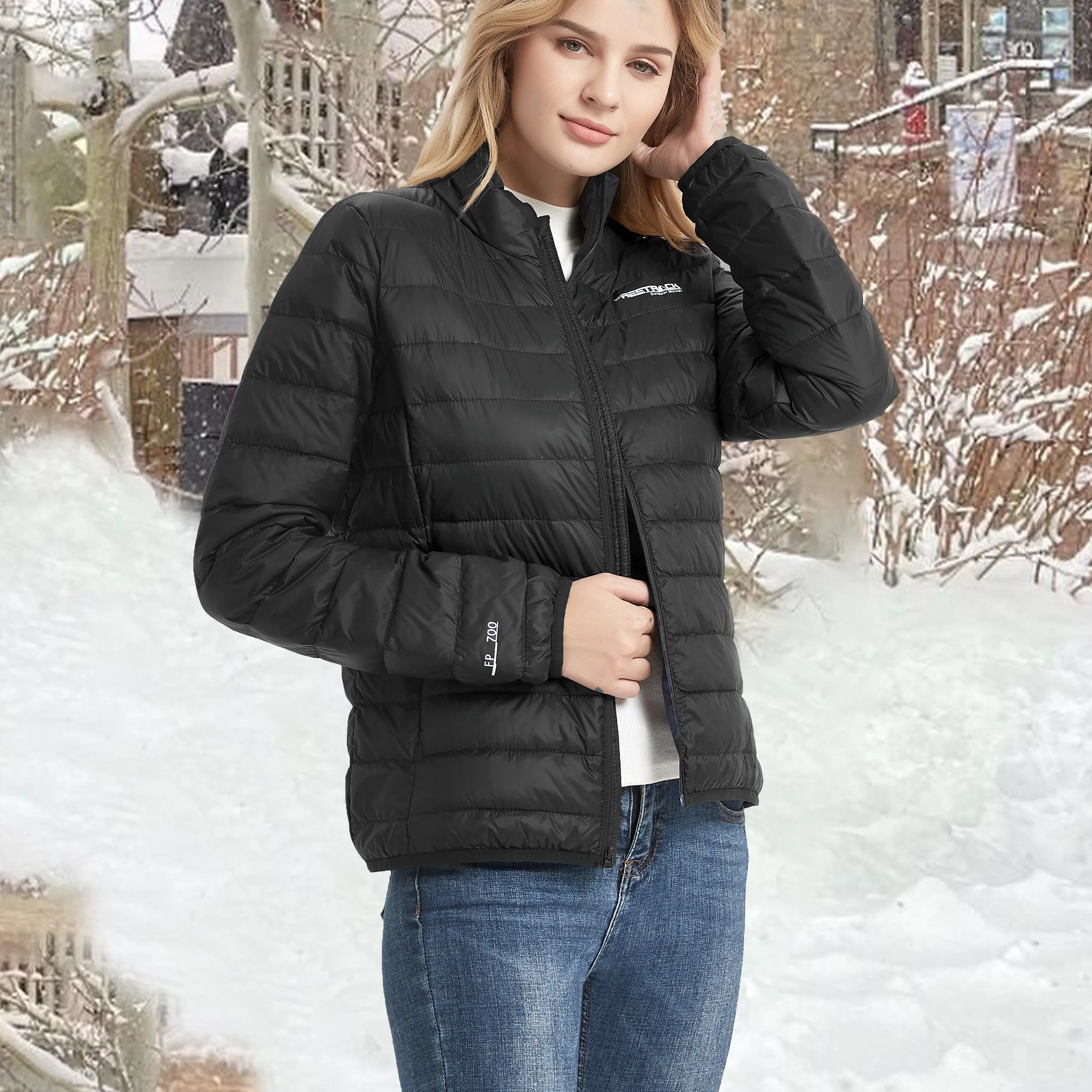 Freetrack Women's Lightweight Stand Collar Zip Up Quilted Sleeveless Puffer Jacket sold by Shopnova product image thumbnail 2