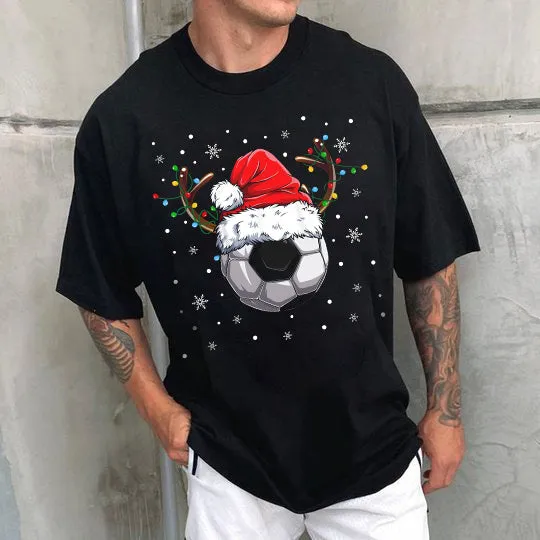Christmas Men's Soccer Sports Casual T-Shirts sold by Shopnova