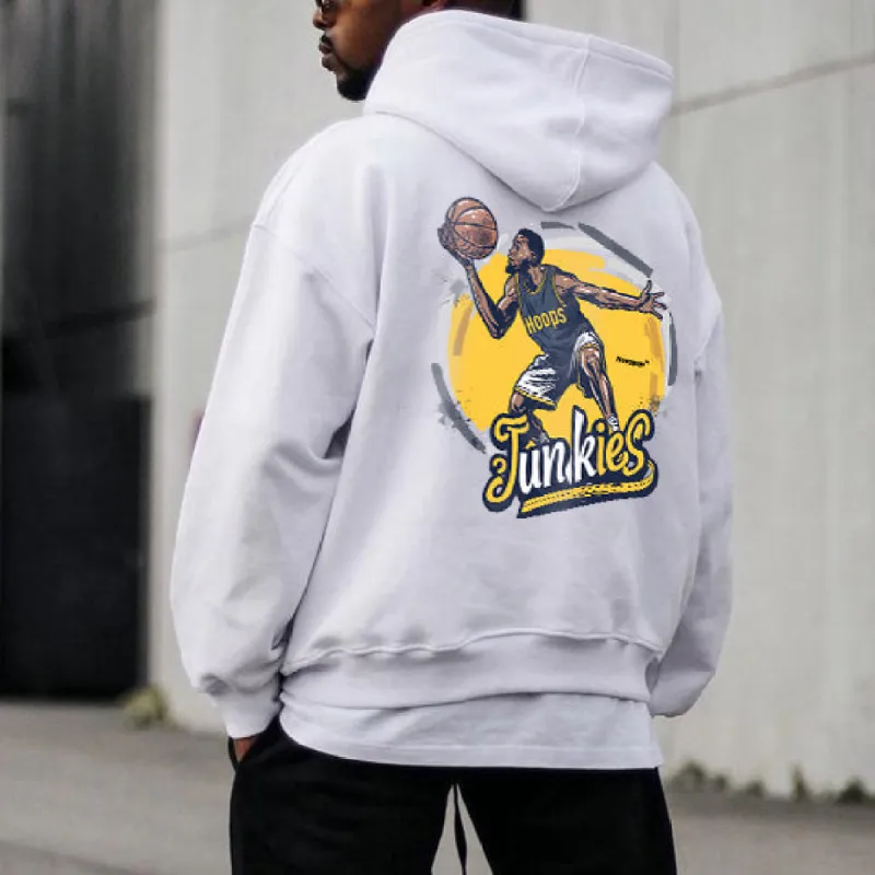Hoops Junkie Basketball Player Men's Hoodie sold by Shopnova