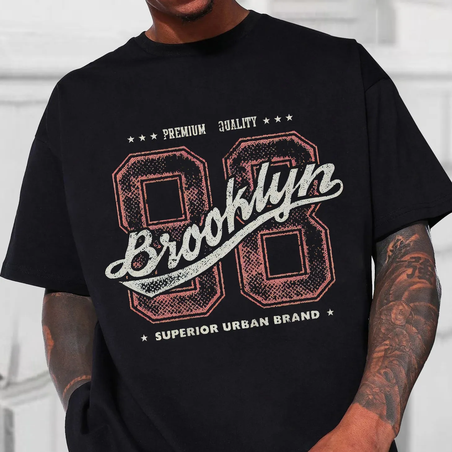 Basketball Letter Graphic Print Loose Casual Men's T-Shirt sold by Shopnova product image thumbnail 2