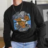 Money Print Men's Round Neck Long Sleeve T-Shirts-B sold by Shopnova