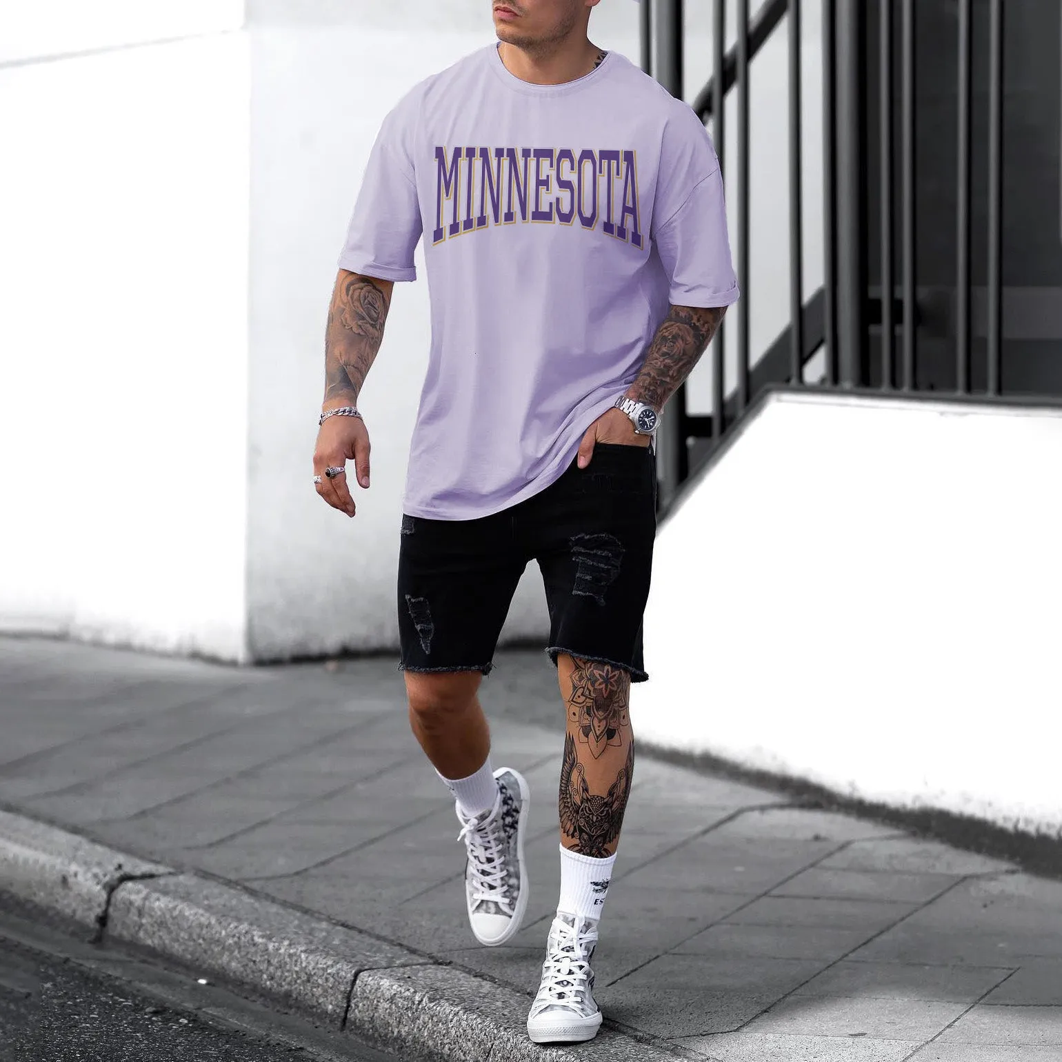 Minnesota Men's Streetwear Short Sleeve T-Shirts sold by Shopnova product image thumbnail 2