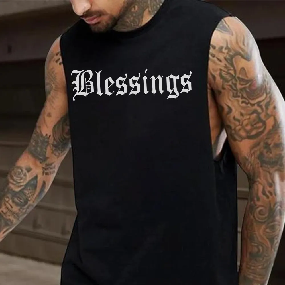 Blessings Men's Casual Streetwear Tank Top sold by Shopnova product image thumbnail 2
