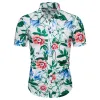 Cotton And Linen Printed Pocket Button-down Shirt sold by Shopnova