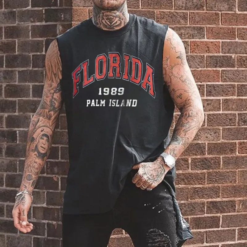 Florida Alphabet Graphic Print Sports Men's Tank Top sold by Shopnova