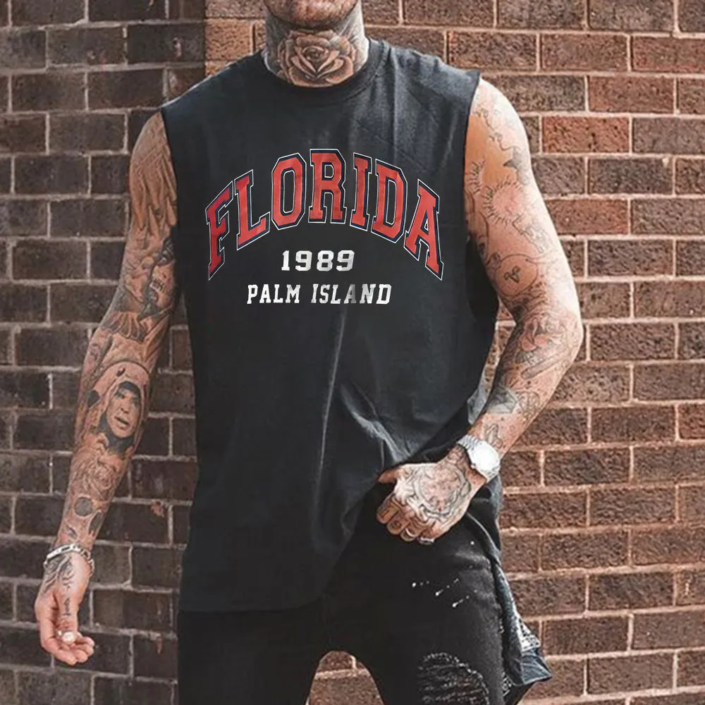 Florida Alphabet Graphic Print Sports Men's Tank Top sold by Shopnova