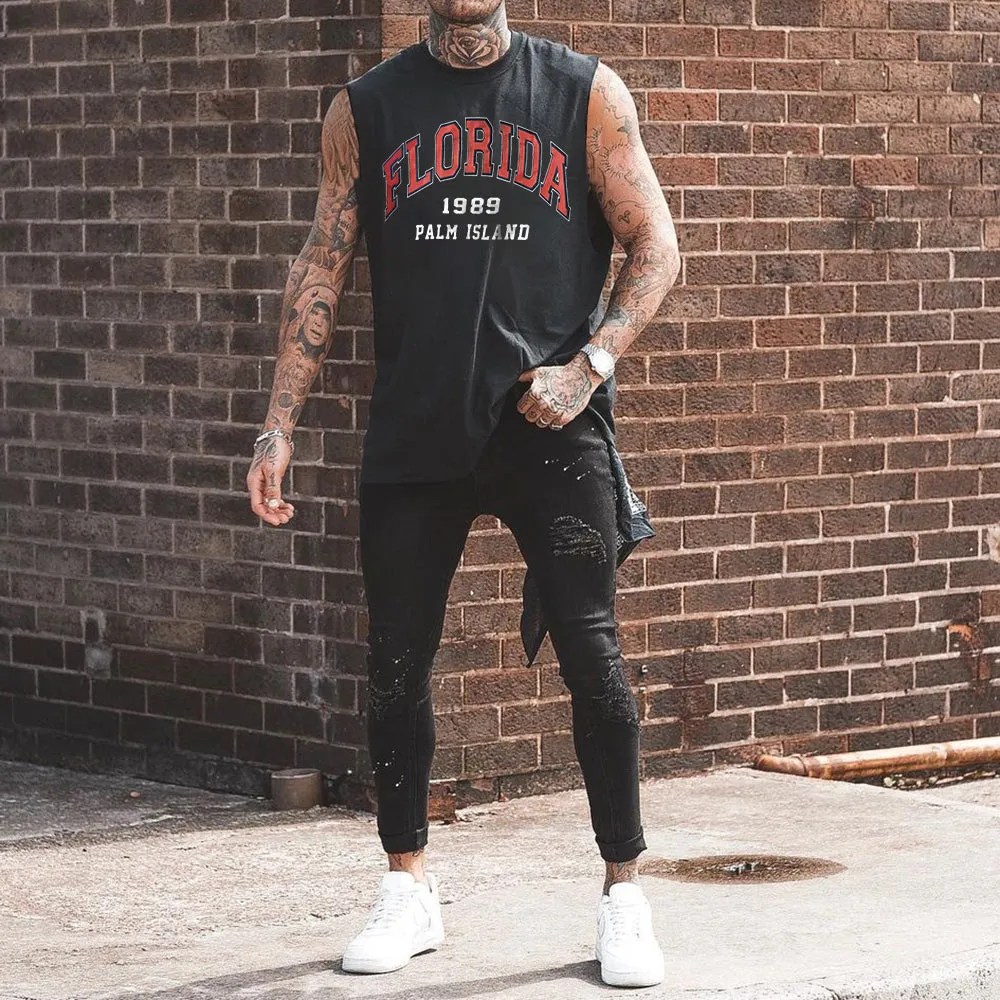 Florida Alphabet Graphic Print Sports Men's Tank Top sold by Shopnova product image thumbnail 4