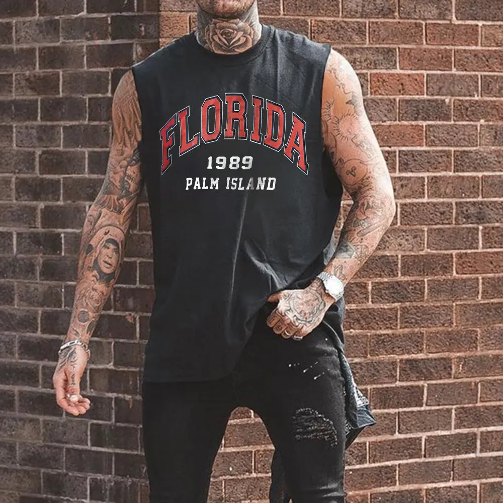 Florida Alphabet Graphic Print Sports Men's Tank Top sold by Shopnova product image thumbnail 3