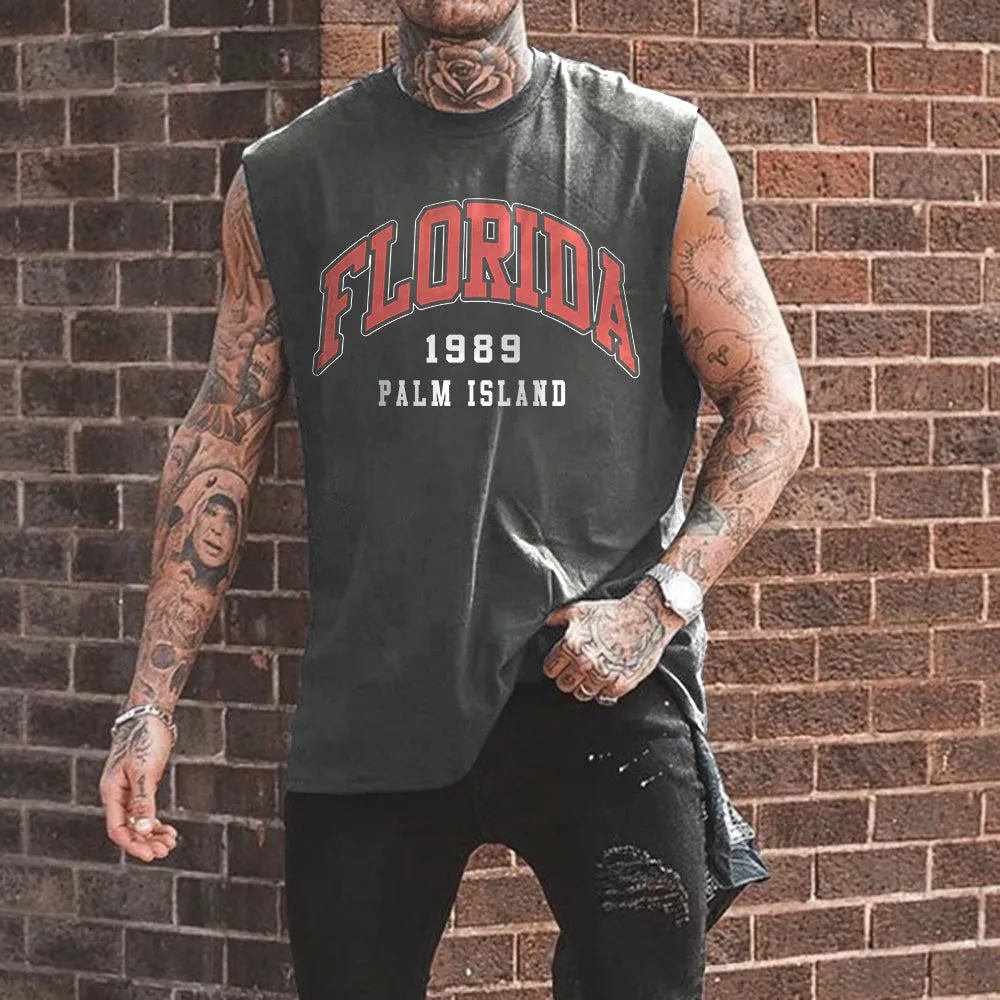 Florida Alphabet Graphic Print Sports Men's Tank Top sold by Shopnova product image thumbnail 2