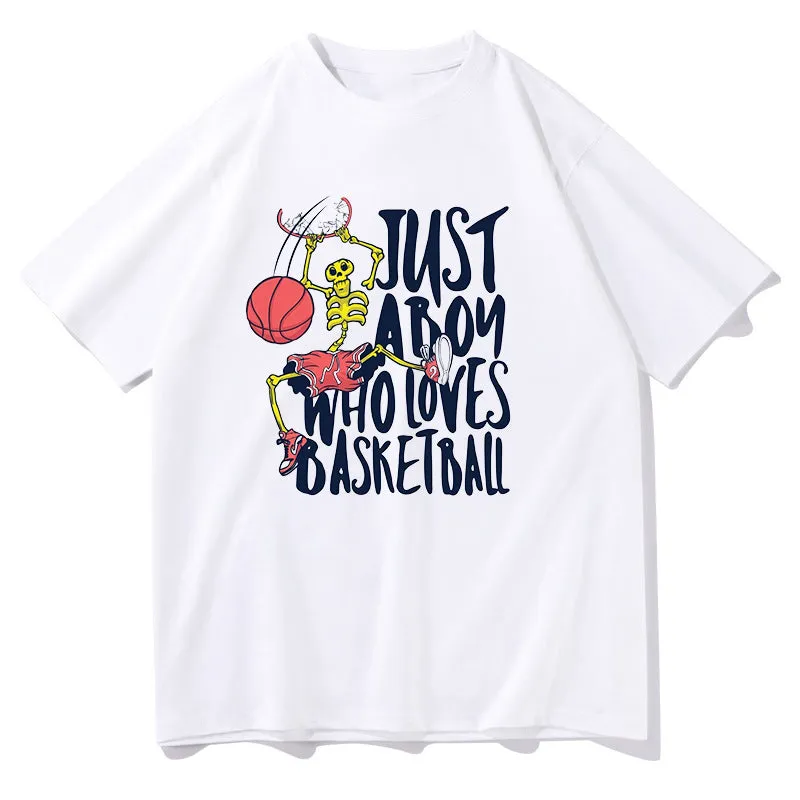 Basketball Enthusiast Sporty Skeleton Tee sold by Shopnova product image thumbnail 3