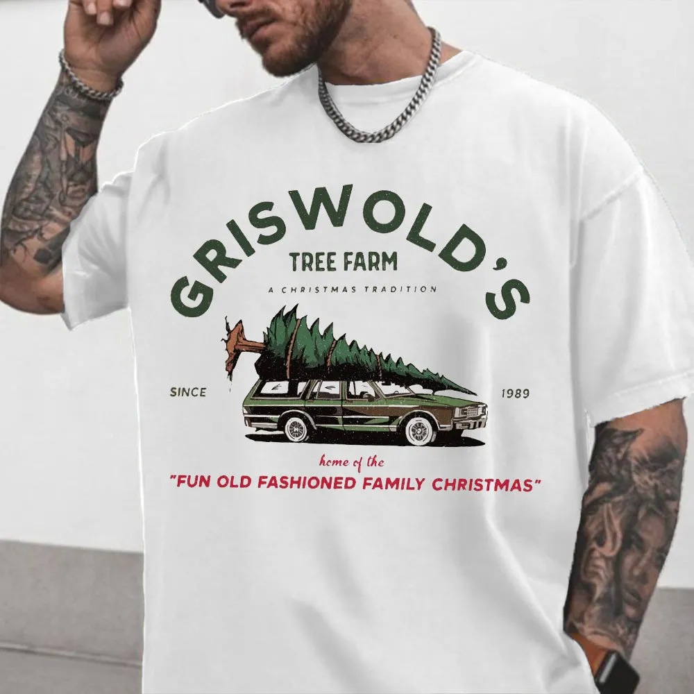Griswold's Tree Farm Men's Casual T-Shirts sold by Shopnova product image thumbnail 2
