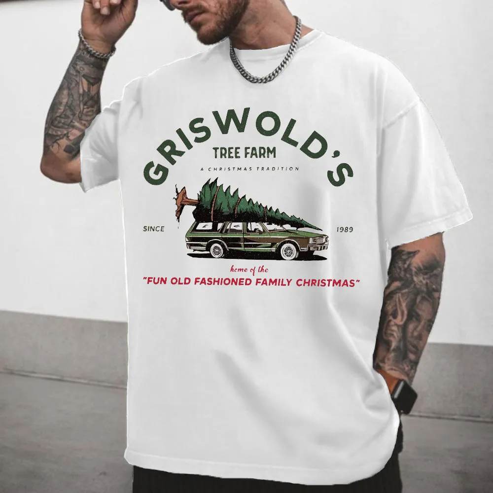 Griswold's Tree Farm Men's Casual T-Shirts sold by Shopnova